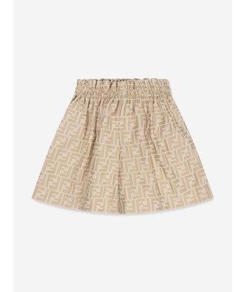 Fendi Girls FF Logo Shorts in Beige de technologie