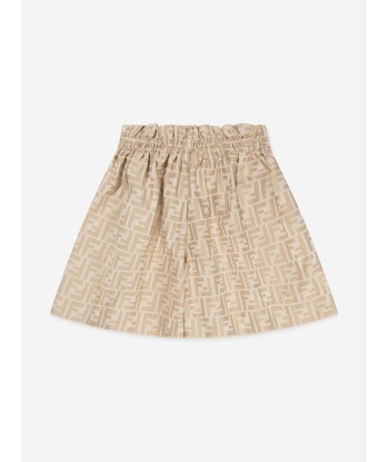 Fendi Girls FF Logo Shorts in Beige de technologie