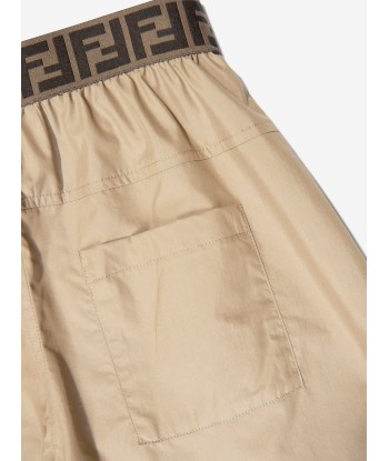 Fendi Girls Wide Leg Trousers in Beige Jusqu'à 80% De Réduction