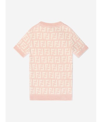 Fendi Girls Chenile FF Logo Dress in Pink de l' environnement