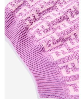 Fendi Girls FF Logo Knitted Top in Pink Comparez plus de prix