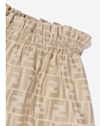 Fendi Girls FF Logo Shorts in Beige de technologie