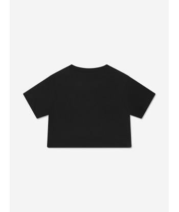 Fendi Girls Cropped Logo T-Shirt in Black 50-70% off 