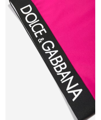 Dolce & Gabbana Girls Logo Waistband T-Shirt in Pink Fin de série