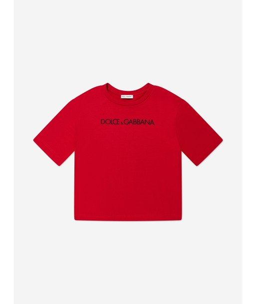 Dolce & Gabbana Girls Logo T-Shirt in Red acheter