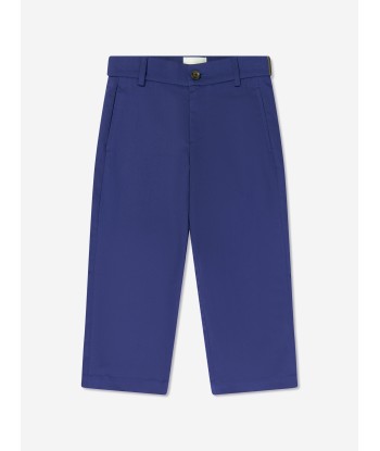 Fendi Boys Gabardine Stretch Trousers in Navy le des métaux précieux