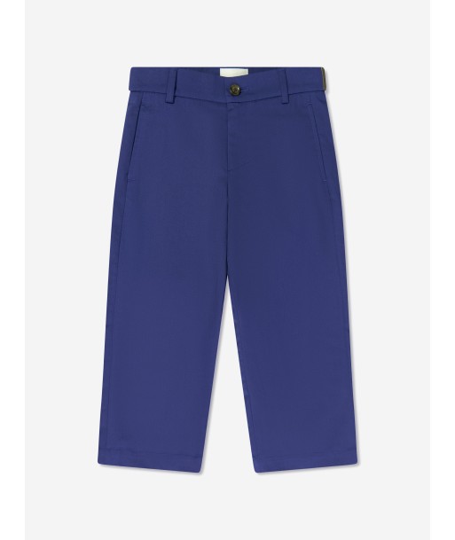 Fendi Boys Gabardine Stretch Trousers in Navy le des métaux précieux