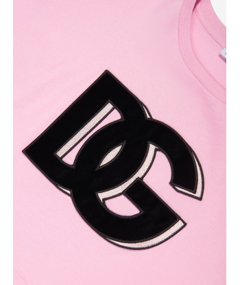 Dolce & Gabbana Girls Logo T-Shirt in Pink en ligne