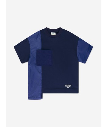 Fendi Boys Branded Pocket T-Shirt in Navy suggérées chez