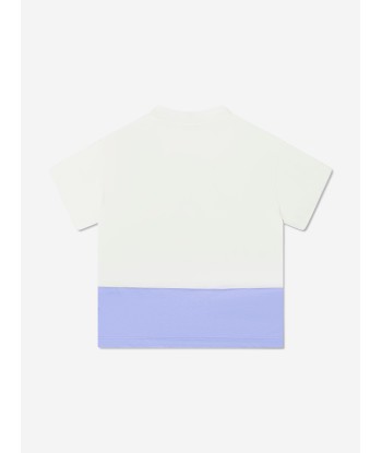 Fendi Boys Graphic FF Logo T-Shirt in White Venez découvrir notre 