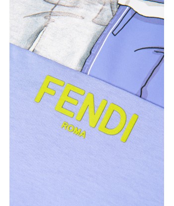 Fendi Boys Graphic FF Logo T-Shirt in White Venez découvrir notre 