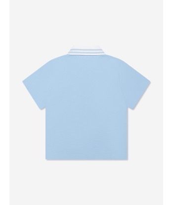 Fendi Boys Pique Polo Shirt in Blue les ctes