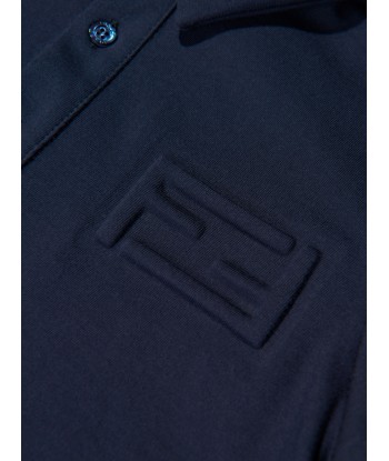 Fendi Boys Branded Polo Shirt in Navy online