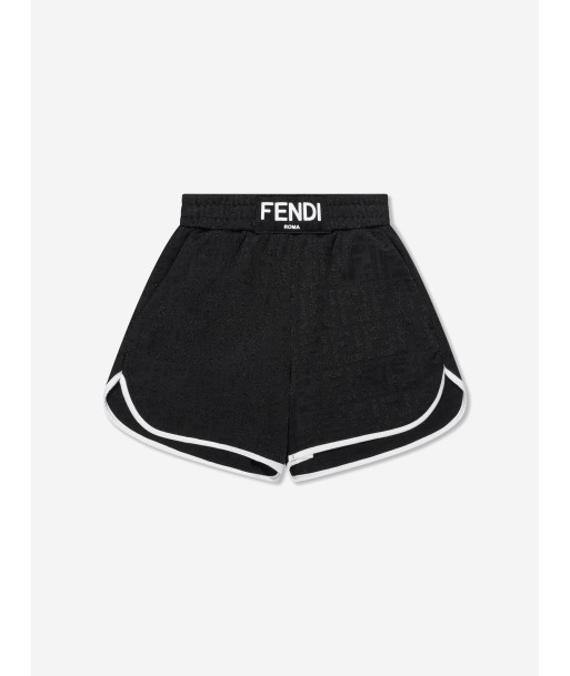 Fendi Kids Active FF Logo Shorts in Black Faites des économies