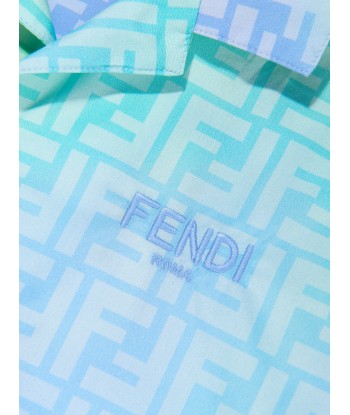 Fendi Kids FF Metaverse Short Sleeve Shirt in Multicolour de la marque