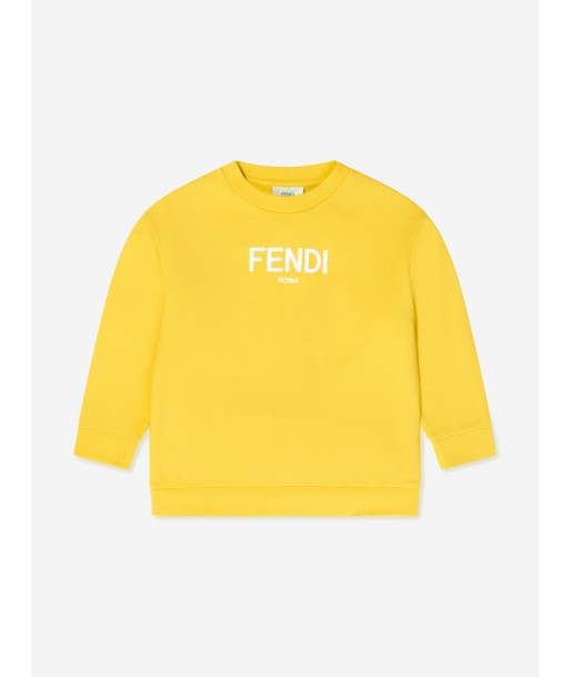 Fendi Kids Logo Sweatshirt in Yellow Venez acheter