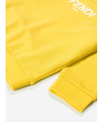 Fendi Kids Logo Sweatshirt in Yellow Venez acheter