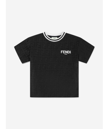 Fendi Kids FF Logo T-Shirt in Black Comparez plus de prix