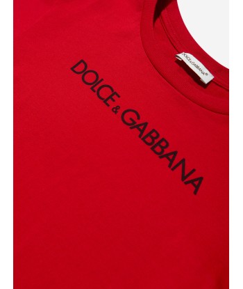 Dolce & Gabbana Girls Logo T-Shirt in Red acheter