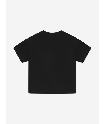 Fendi Kids Logo T-Shirt in Black ou a consommer sur place