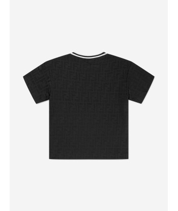 Fendi Kids FF Logo T-Shirt in Black Comparez plus de prix