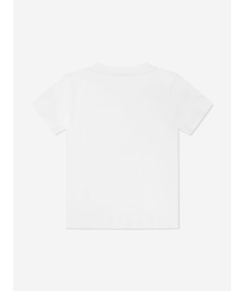 Fendi Kids Jersey T-Shirt in White hantent personnes