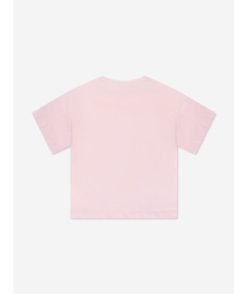 Fendi Girls Logo T-Shirt in Pink Dans la société mordern