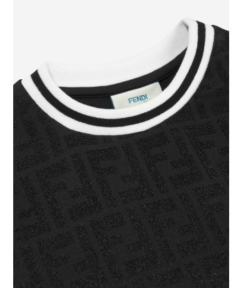 Fendi Kids FF Logo T-Shirt in Black Comparez plus de prix