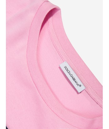 Dolce & Gabbana Girls Logo T-Shirt in Pink en ligne