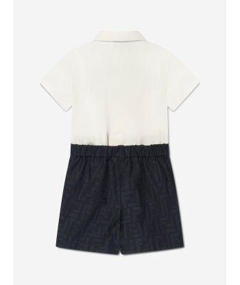 Fendi Baby Boys FF Logo Romper in Navy Toutes les collections ici