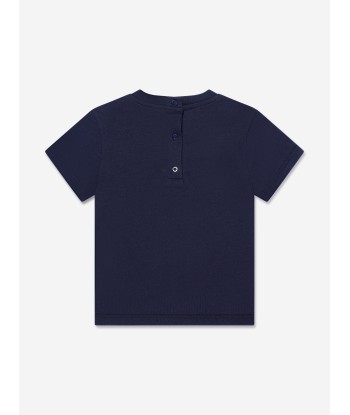 Fendi Baby Logo Print T-Shirt in Navy france