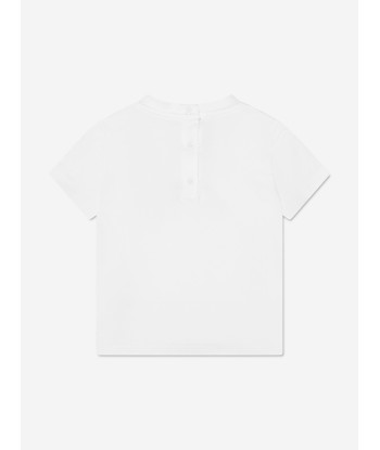 Fendi Baby Logo Print T-Shirt in White des créatures d'habitude