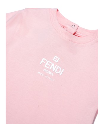 Fendi Baby Girls Logo T-Shirt in Pink d'Europe débarque