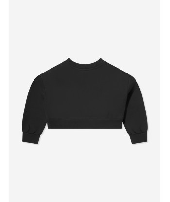 Dolce & Gabbana Girls Logo Sweatshirt in Black Vous souhaitez 