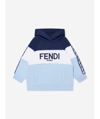 Fendi Boys Logo Hoodie in Blue les muscles