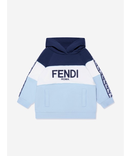 Fendi Boys Logo Hoodie in Blue les muscles