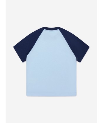 Fendi Boys FF Logo T-Shirt in Blue meilleur choix