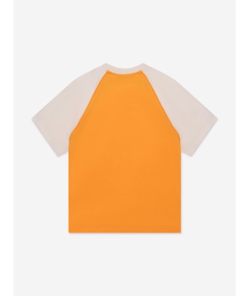 Fendi Boys FF Logo T-Shirt in Orange de France