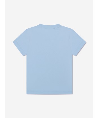 Fendi Kids Logo T-Shirt in Blue pas chere