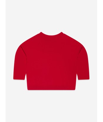 Dolce & Gabbana Girls Wool Logo Sweatshirt in Red Amélioration de cerveau avec