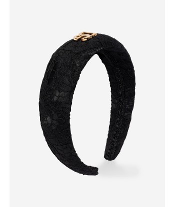 Dolce & Gabbana Girls Branded Headband in Black français