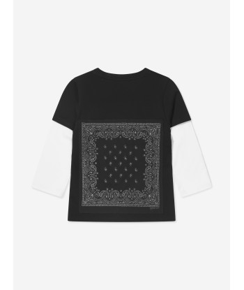 Givenchy Boys Long Sleeve Bandana Print T-Shirt des créatures d'habitude