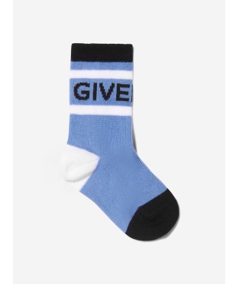 Givenchy Boys Jacquard Logo Socks in White la livraison gratuite