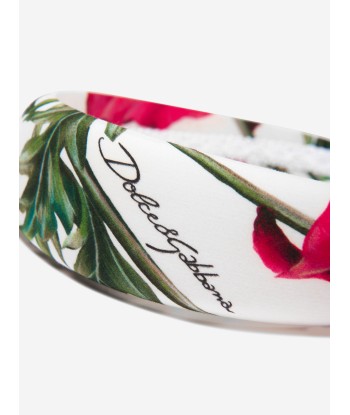 Dolce & Gabbana Girls Poppy Print Headband in White vous aussi creer 