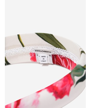 Dolce & Gabbana Girls Carnation Headband in White Toutes les collections ici