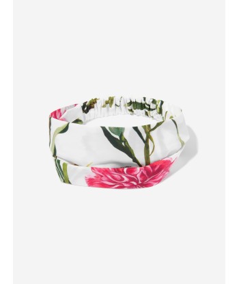 Dolce & Gabbana Baby Girls Carnation Headband in White Dans la société mordern