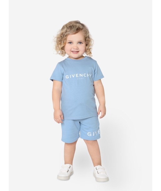 Givenchy Baby Boys Logo Print T-Shirt in Blue solde