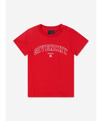 Givenchy Baby Boys Logo T-Shirt in Red paiement sécurisé