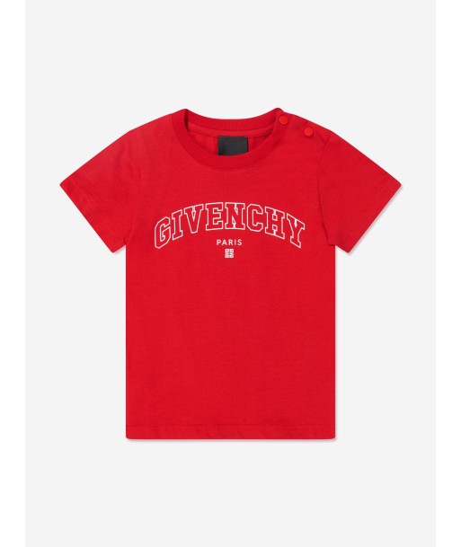 Givenchy Baby Boys Logo T-Shirt in Red paiement sécurisé