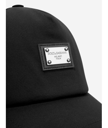 Dolce & Gabbana Kids Logo Cap in Black de l' environnement